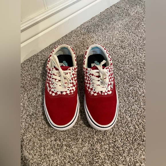 Vans Comfycush Era Tear Check Racing Red/True White - Picture 4 of 9